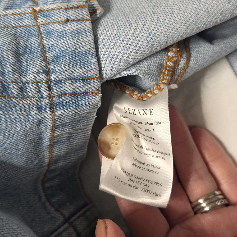 Sezane Savine Skirt Bleach - Size 8 - Picture 8 of 10